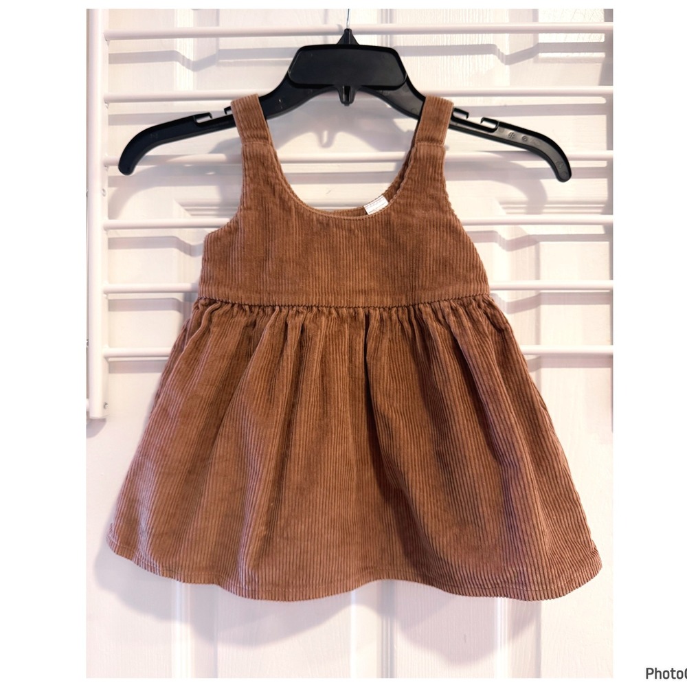 Carters Brown Corduroy Jumper Dress Cotton Girls Size 2t Toddler